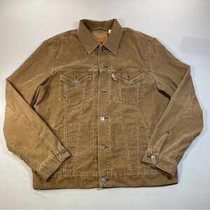 Levi's Corduroy Trucker Jacket, Type III/3, Button Front, Brown/Tan - Womens XL
